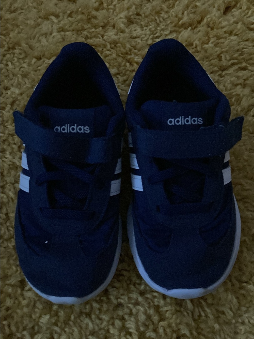 adidas Kids Navy and White Velcro Sneakers